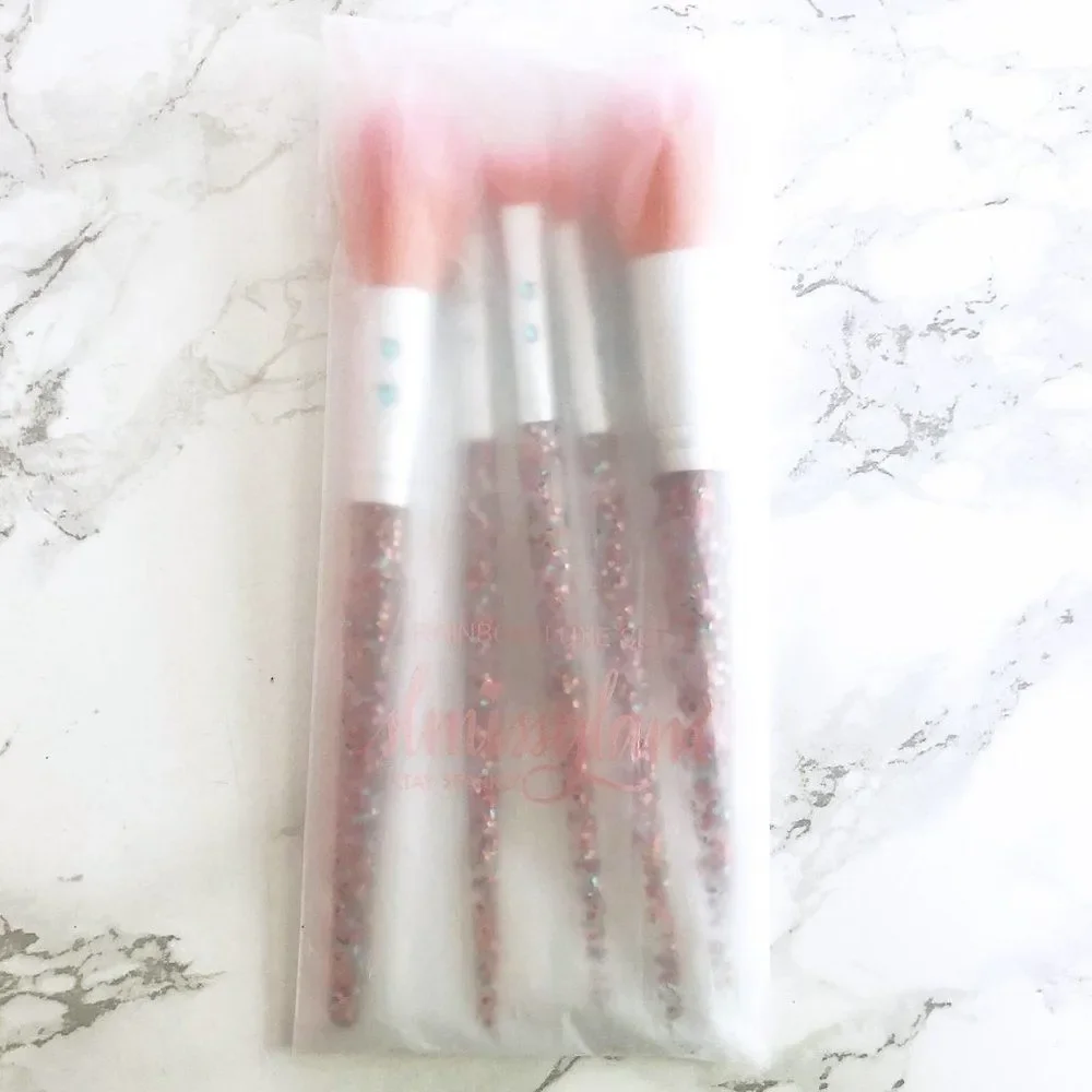 NIP SLMissGlam Rainbow Luxe Makeup Brush Set